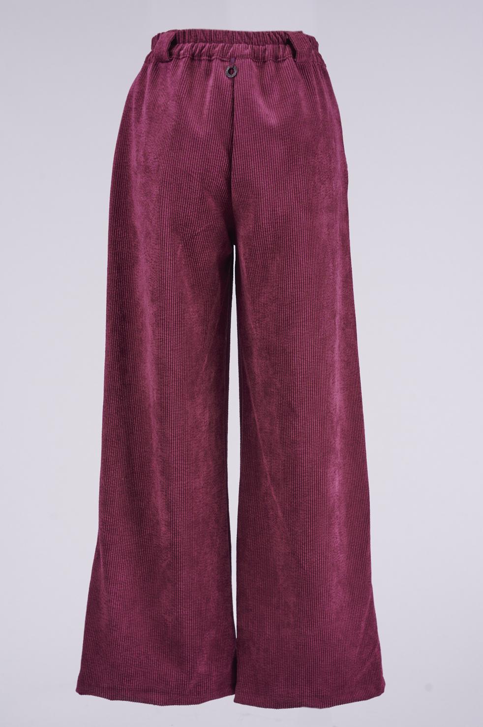 Save The Queen Pantalone largo in velluto Affare Del Giorno