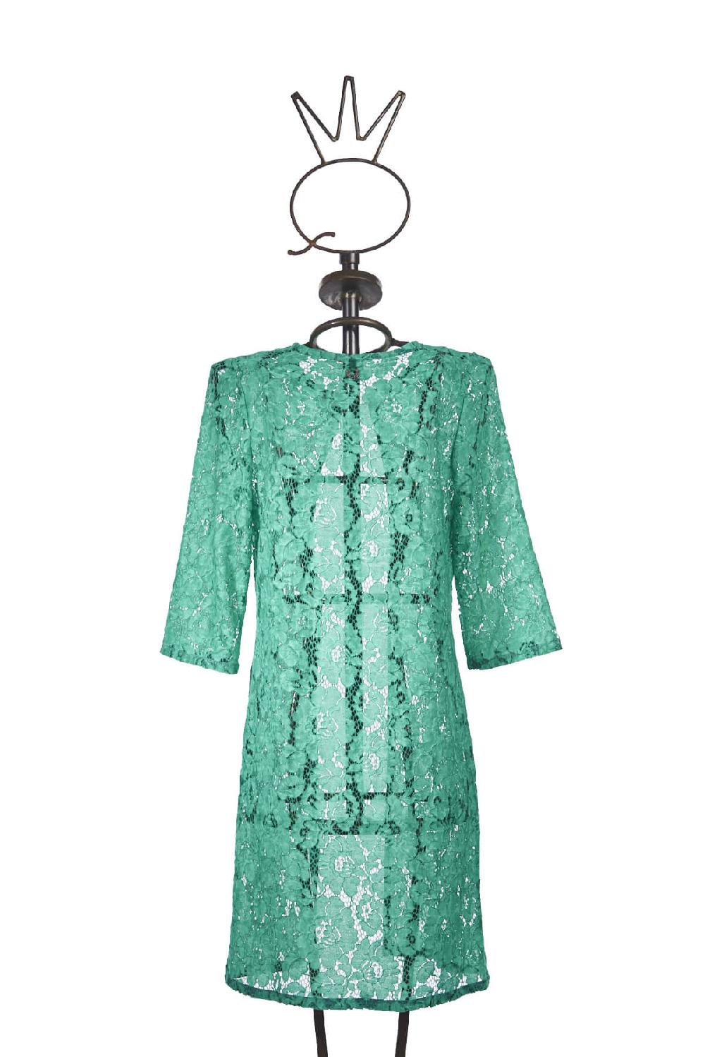 Save The Queen Spolverino in pizzo color verde smeraldo Prezzo Ridotto