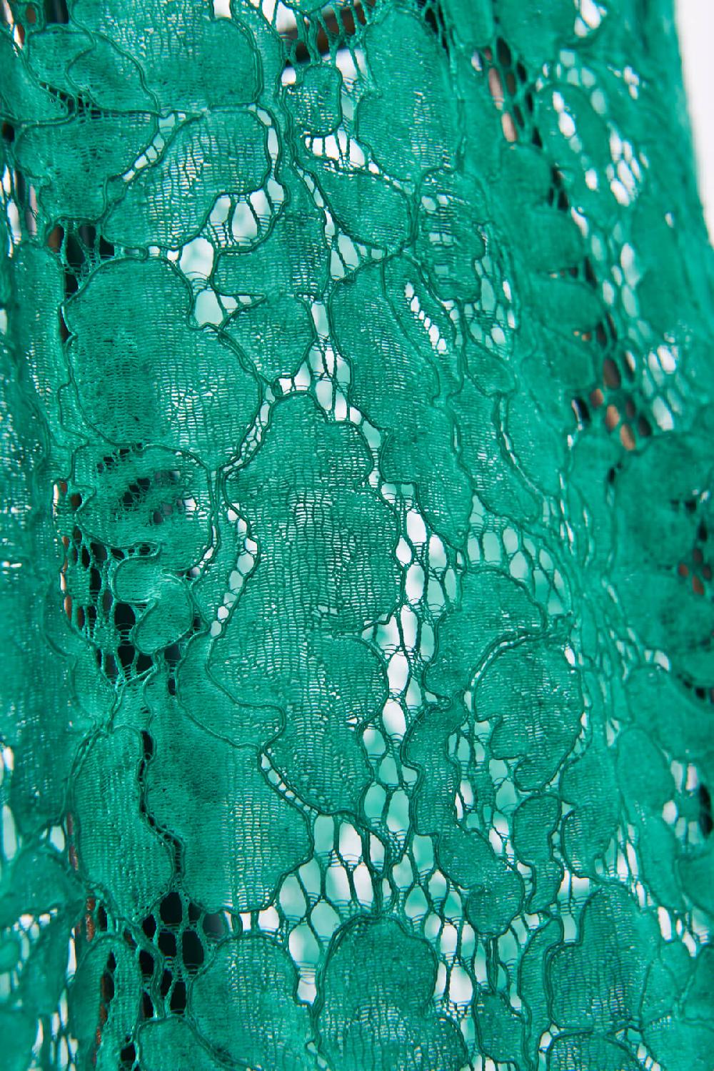 Save The Queen Spolverino in pizzo color verde smeraldo Prezzo Ridotto