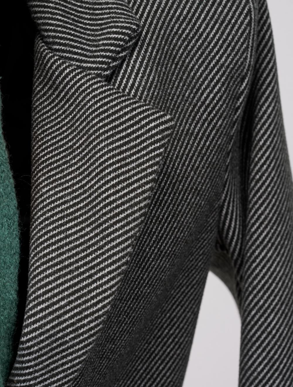 Save The Queen Cappotto corto nero spigato grigio con scaldacollo Vendite Flash