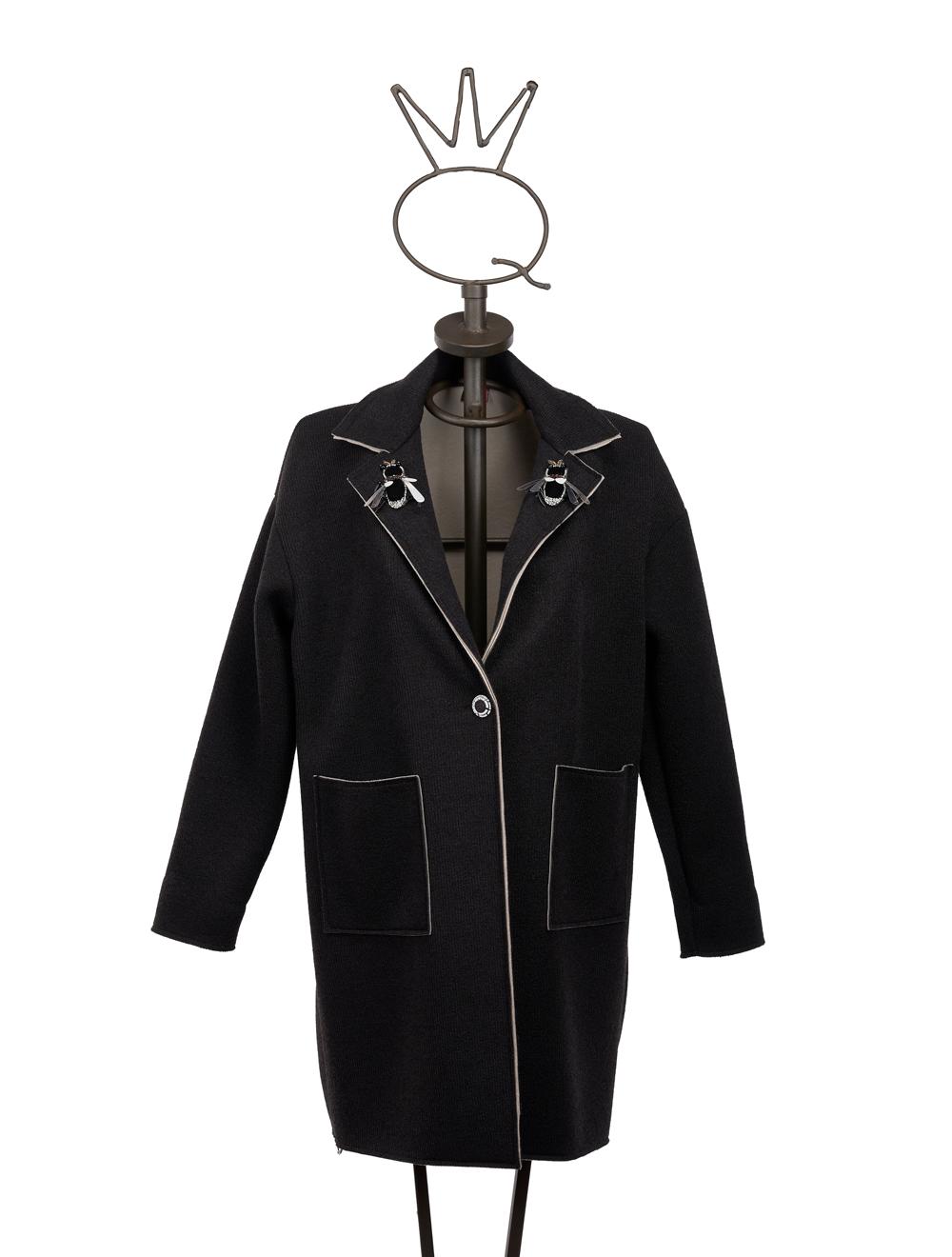 Save The Queen Cappotto corto nero con applicazioni Negozio