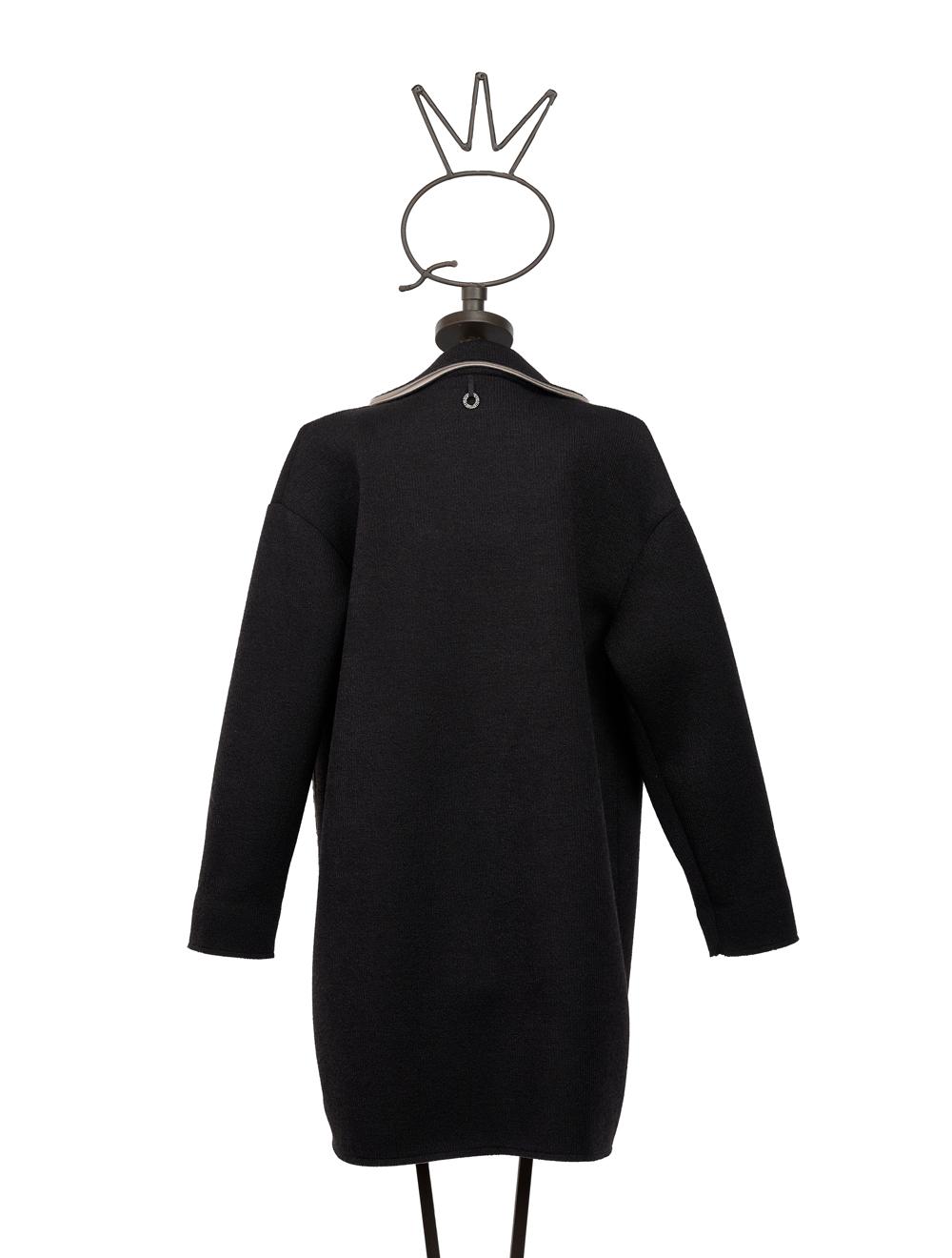 Save The Queen Cappotto corto nero con applicazioni Negozio