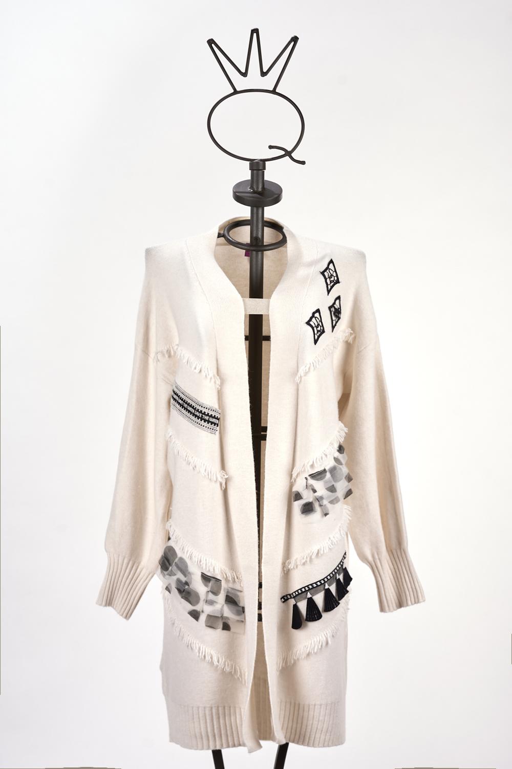 Save The Queen Cardigan lungo panna Italy