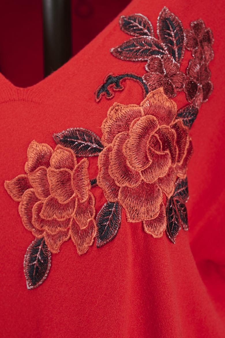 Save The Queen Maglia lunga con ricamo In Linea