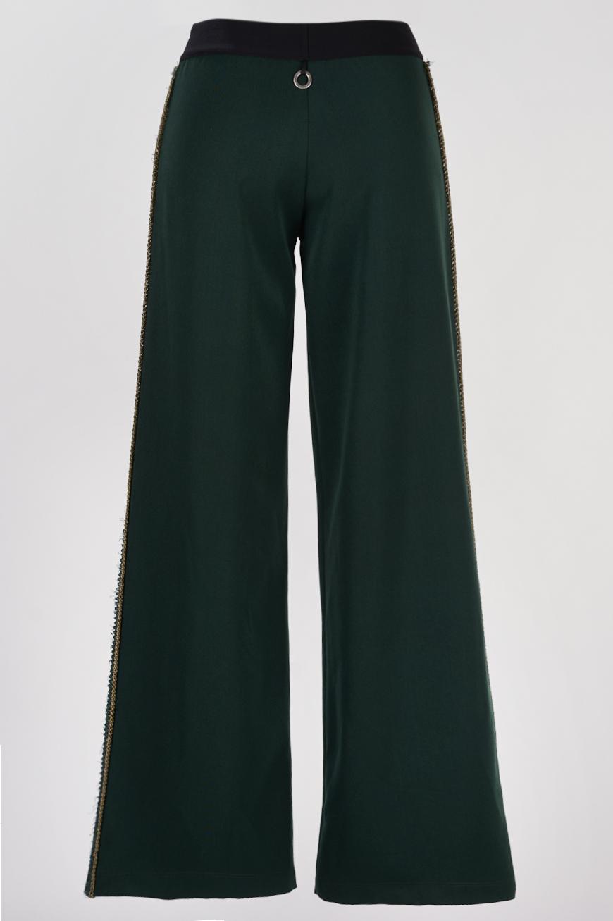 Save The Queen Pantalone largo verde bottiglia Vendita