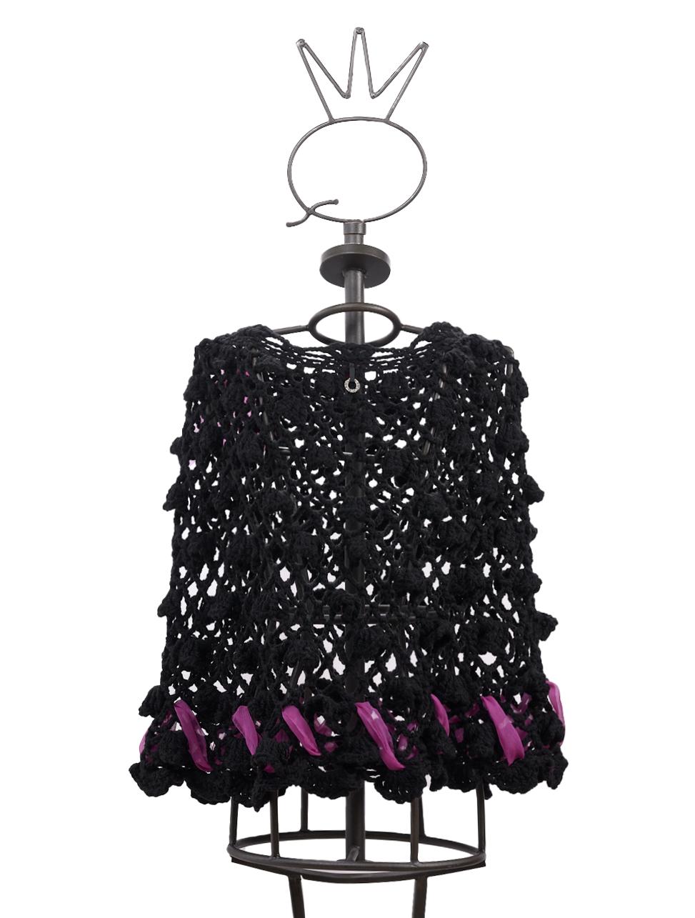 Save The Queen Poncho color nero Promozione
