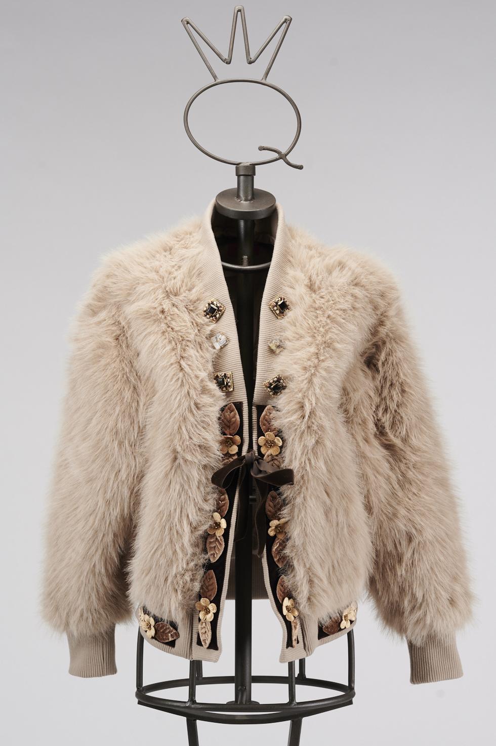 Save The Queen Giacchino in ecopelliccia beige Shopping Online