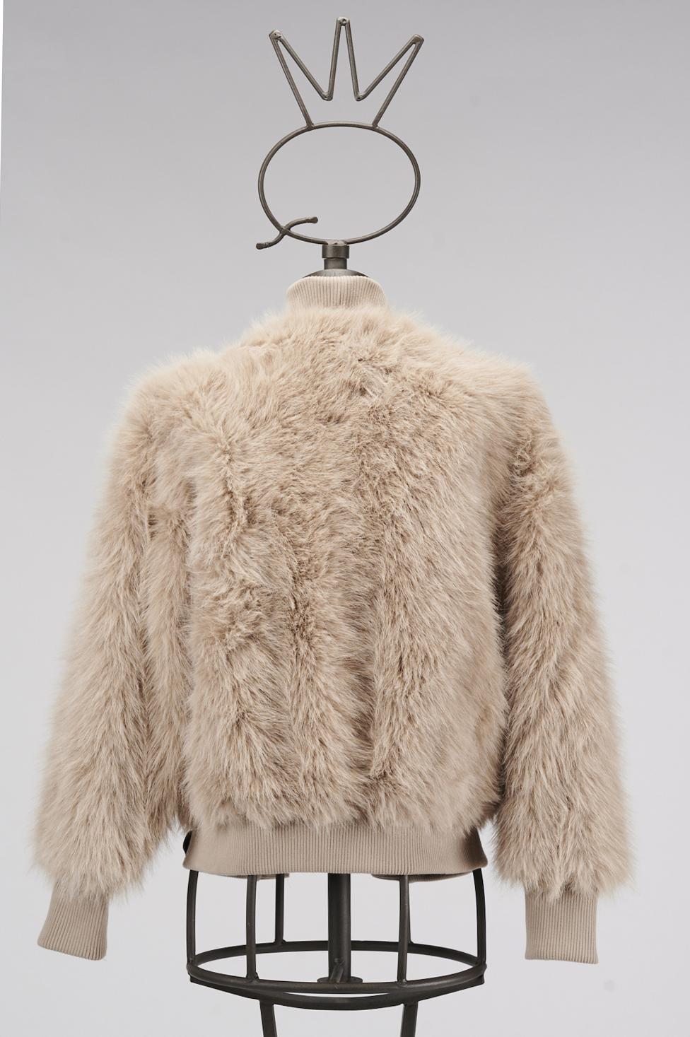 Save The Queen Giacchino in ecopelliccia beige Shopping Online