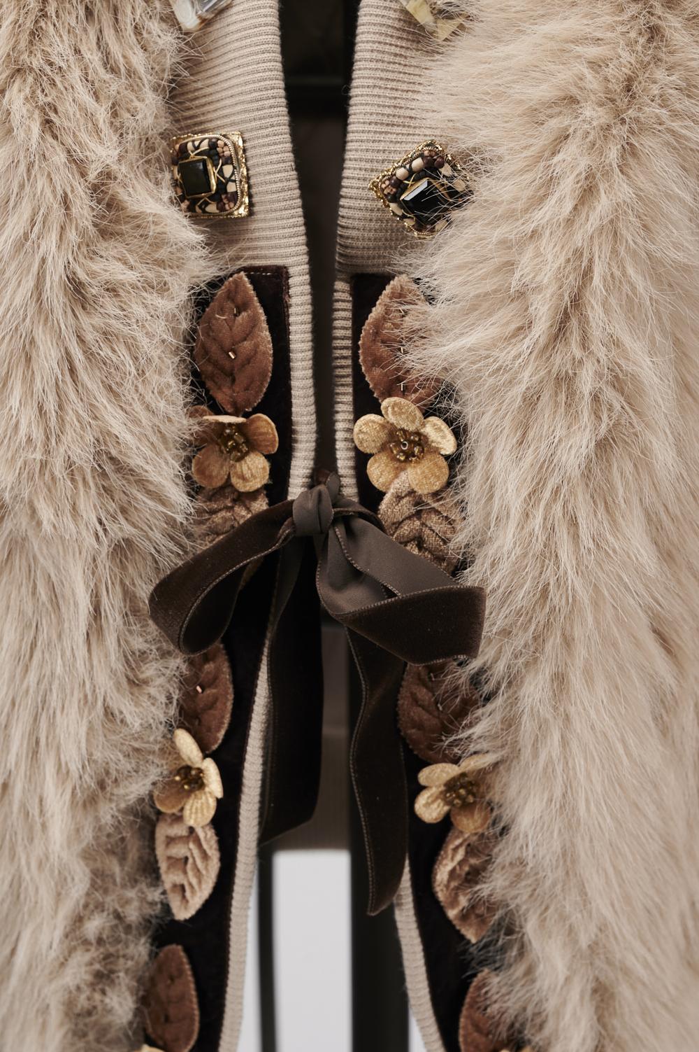 Save The Queen Giacchino in ecopelliccia beige Shopping Online