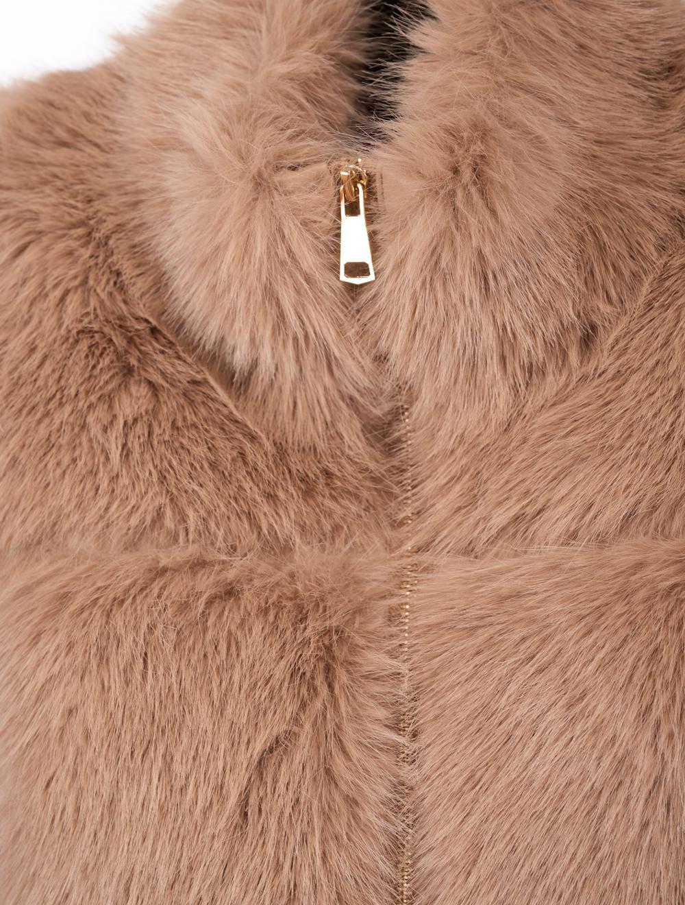 Save The Queen Giubbino beige in ecopelliccia Presa
