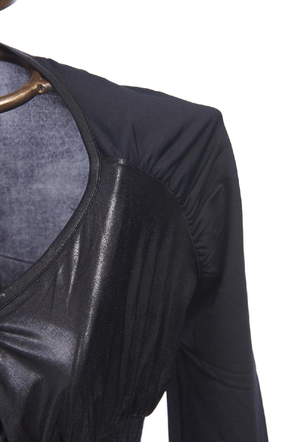 Save The Queen Giacchino corto nero in jersey e inserti in maglia Saldi