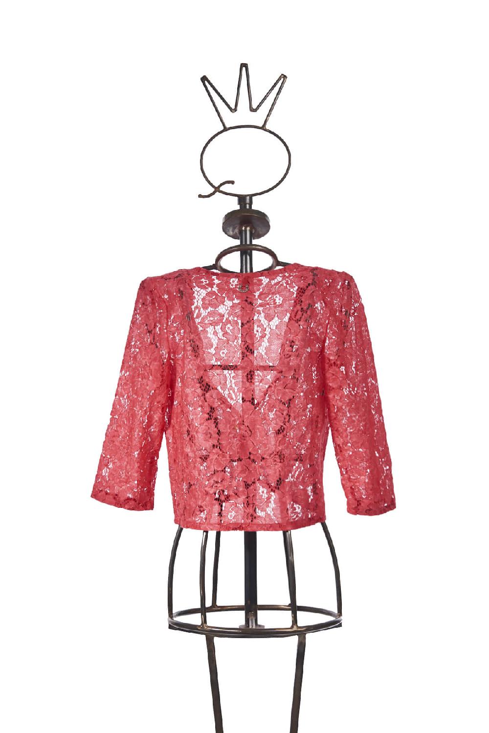 Save The Queen Giacchino coprispalle in pizzo color corallo Offerte