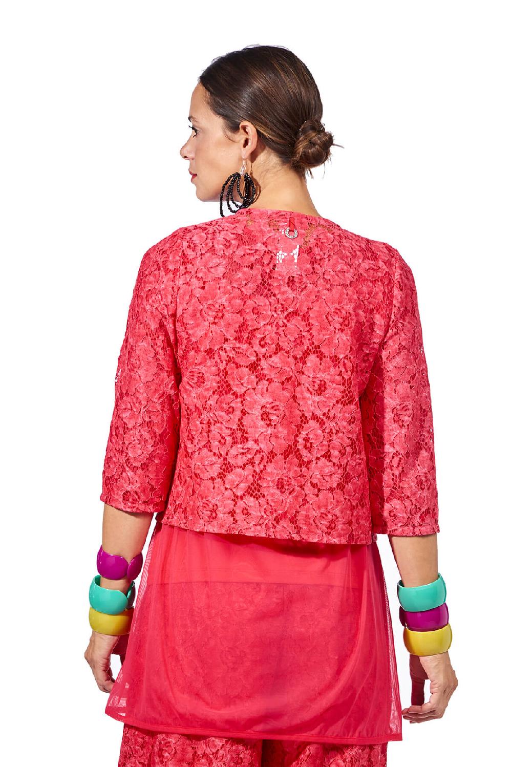 Save The Queen Giacchino coprispalle in pizzo color corallo Offerte