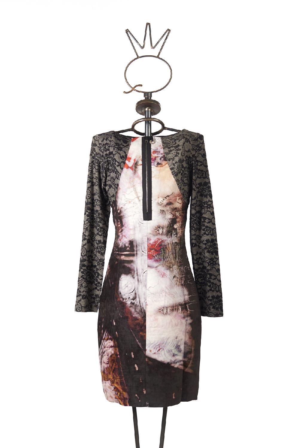 Save The Queen vestito corto a tubino a fantasia Presa