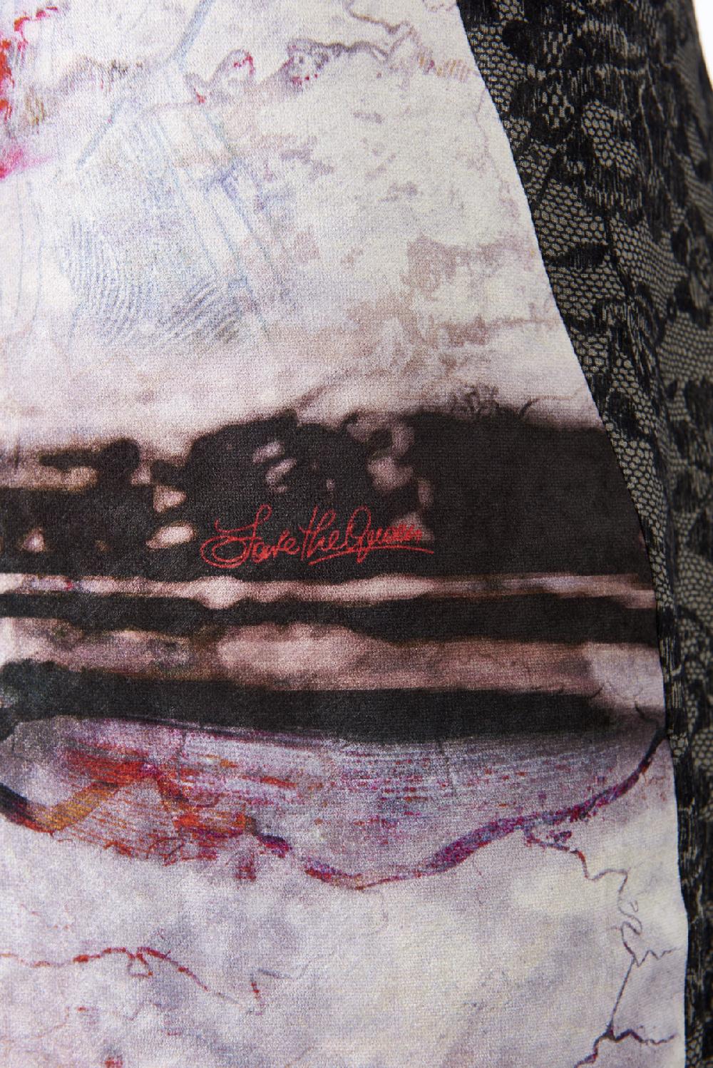 Save The Queen vestito corto a tubino a fantasia Presa