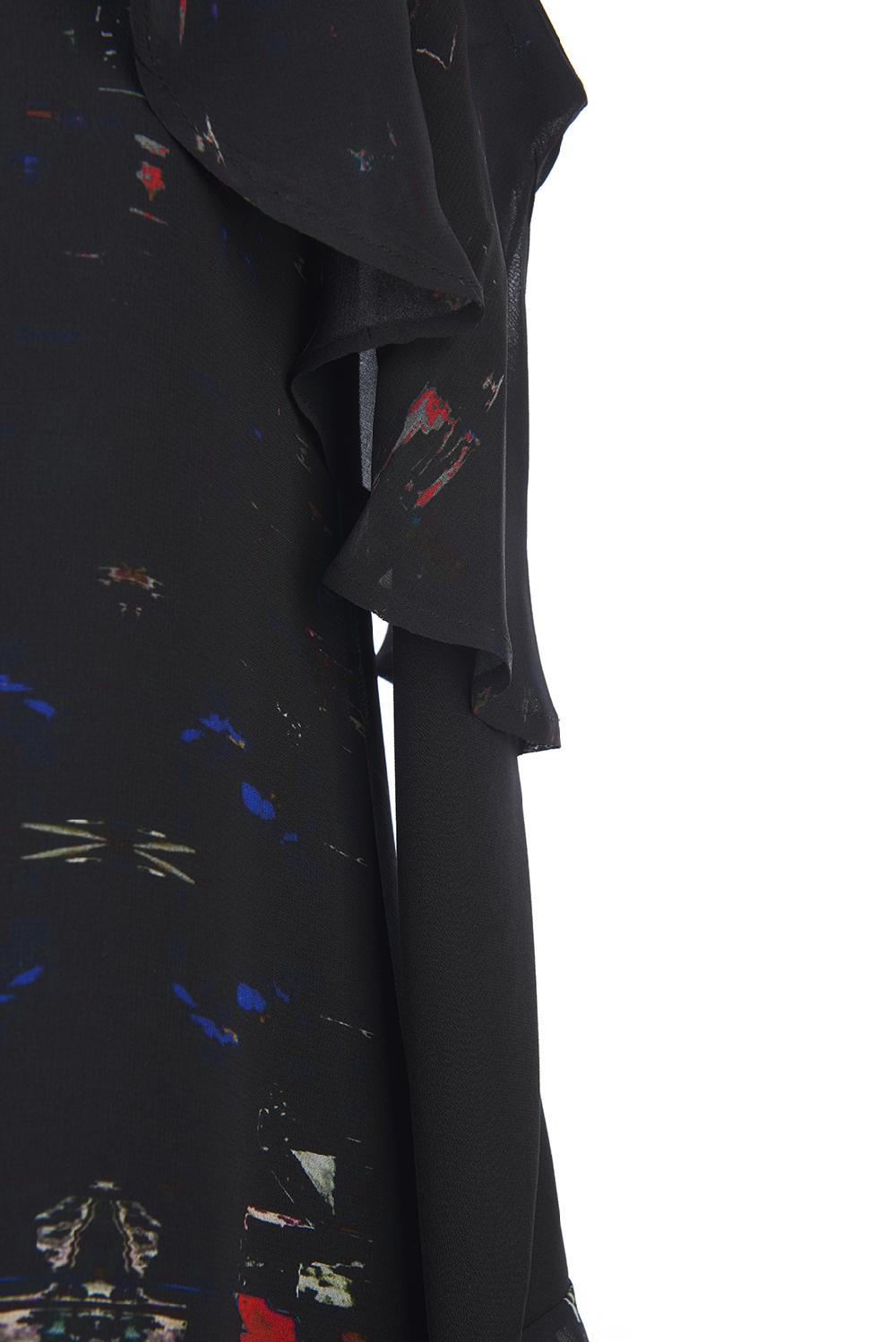 Save The Queen vestito corto in voile di viscosa stampato Outlet