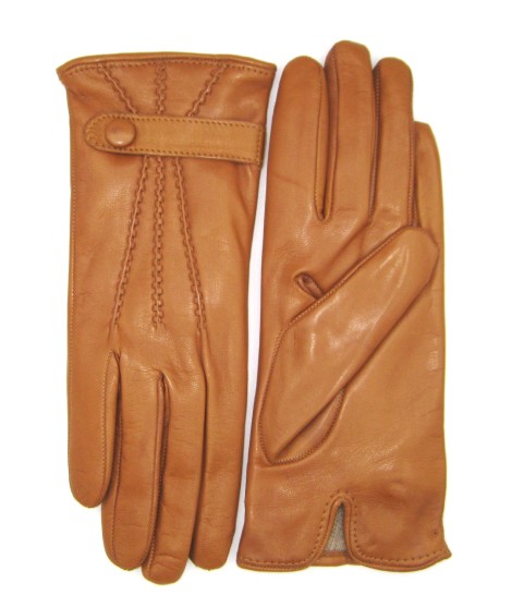 Sermoneta Gloves Guanto in Nappa con cinturino fod cashmere Tan Saldi Di Fabbrica