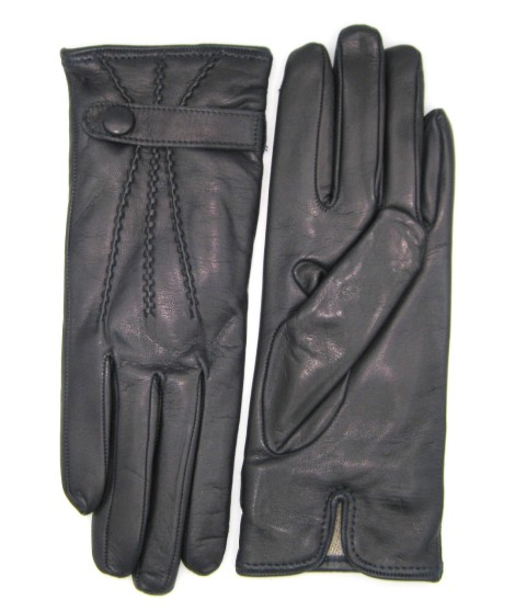 Sermoneta Gloves Guanto in Nappa con cinturino fod cashmere Navy I Più Venduti