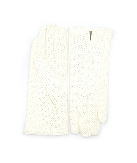 Sermoneta Gloves Guanti Nappa foderato cashmere Bianco In Vendita