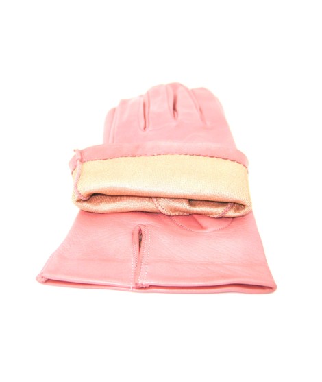 Sermoneta Gloves Guanto Nappa fodera seta Bubble gum Promozione Limitata