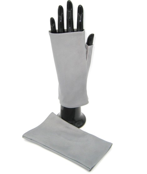 Sermoneta Gloves Manicotto in Nappa 2bt foderato seta Grigio Perla Sconto