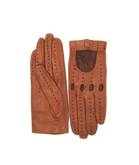 Sermoneta Gloves Guanto Guida in Nappa sfoderato dita intere Tan Pezzi Unici