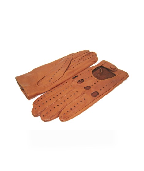 Sermoneta Gloves Guanto Guida in Nappa sfoderato dita intere Tan Pezzi Unici