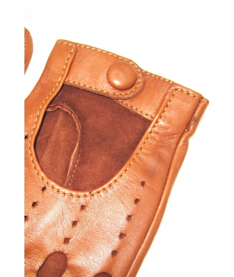 Sermoneta Gloves Guanto Guida in Nappa sfoderato dita intere Tan Pezzi Unici