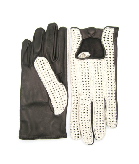 Sermoneta Gloves Guanto Guida in Nappa e Corda dita intere T.Moro Consegna Veloce
