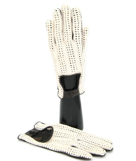 Sermoneta Gloves Guanto Guida in Nappa e Corda dita intere T.Moro Consegna Veloce