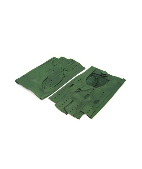 Sermoneta Gloves Guanto Guida in Nappa mezze dita Verde Oliva Fino Al -60%