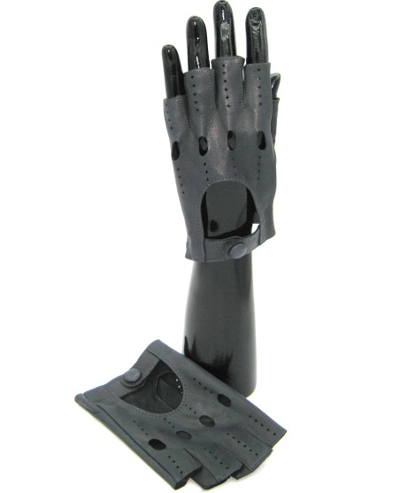 Sermoneta Gloves Guanto Guida in Nappa mezze dita Grigio Convenienza