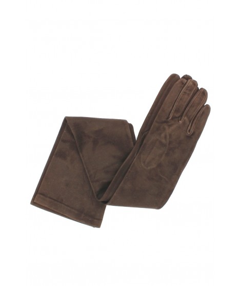 Sermoneta Gloves Guanto in Nappa scamosciata foderato in seta T.Moro