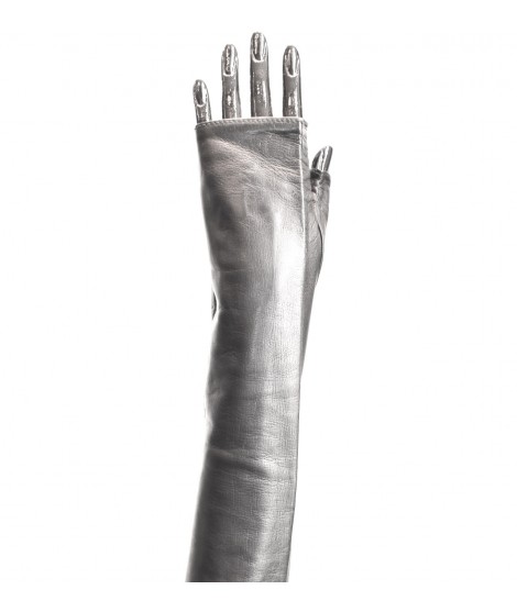 Sermoneta Gloves Guanto Manicotto in Nappa 10bt foderato seta T.Moro Spedizione Gratuita