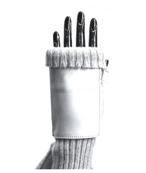 Sermoneta Gloves Guanto manicotto in Nappa e Cashmere 8bt Nero Negozi Online