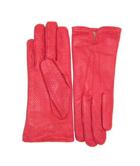 Sermoneta Gloves Guanti in Nappa foderato cashmere Rosso Sottocosto