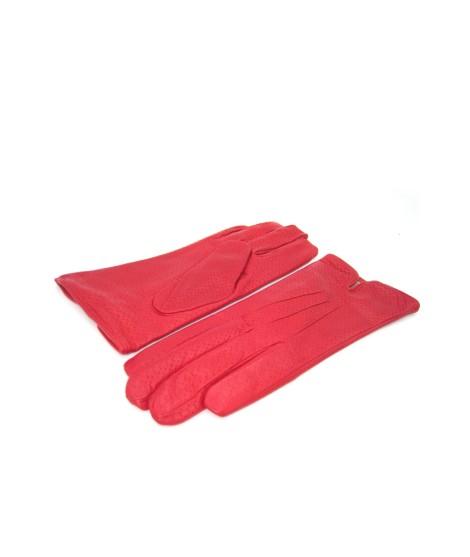 Sermoneta Gloves Guanti in Nappa foderato cashmere Rosso Sottocosto
