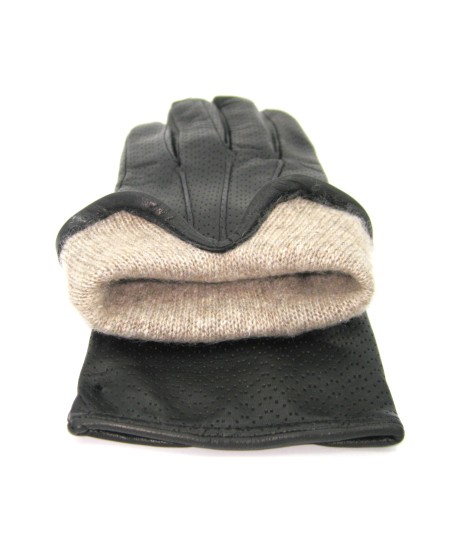 Sermoneta Gloves Guanti in Nappa foderato cashmere Nero Novità