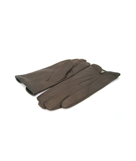 Sermoneta Gloves Guanti in Nappa foderato cashmere Testa di Moro Presa