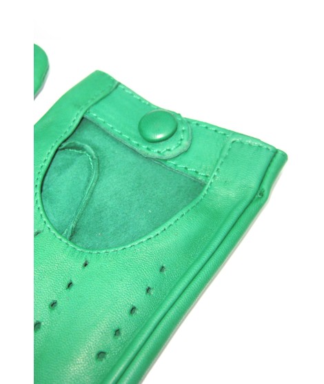 Sermoneta Gloves Guanto Guida sfoderato dita intere Verde smeraldo In Vendita