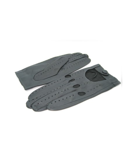 Sermoneta Gloves Guanto Guida in Nappa sfoderato dita intere Grigio scuro Saldi