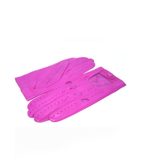 Sermoneta Gloves Guanto Guida in Nappa sfoderato dita intere Fucsia Vendita Calda
