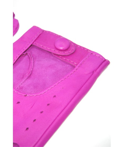 Sermoneta Gloves Guanto Guida in Nappa sfoderato dita intere Fucsia Vendita Calda