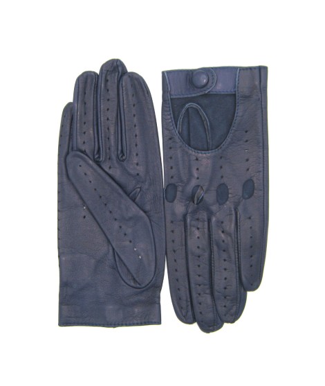 Sermoneta Gloves Guanto Guida in Nappa sfoderato dita intere Navy Vendita Economica