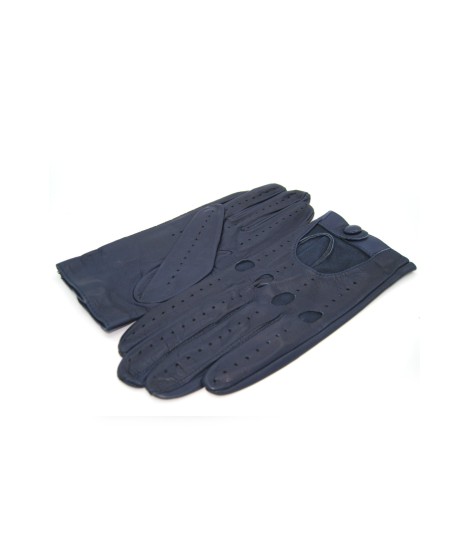 Sermoneta Gloves Guanto Guida in Nappa sfoderato dita intere Navy Vendita Economica