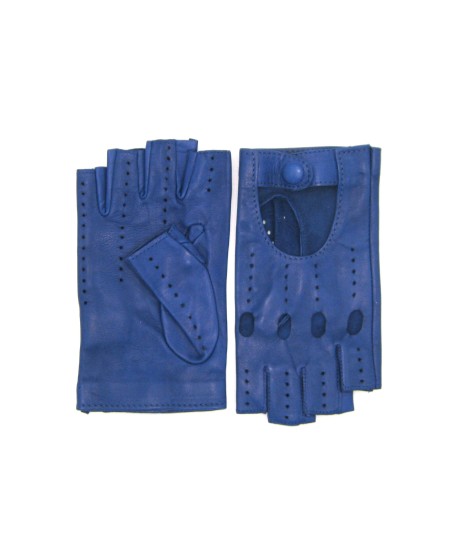 Sermoneta Gloves Guanto Guida in Nappa sfoderato 1/2 dita Blu/Royal I Più Venduti