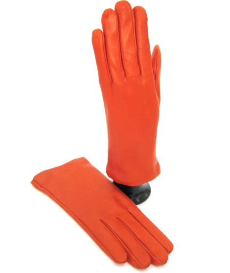 Sermoneta Gloves Guanto Nappa foderato cashmere Arancio scuro 2025