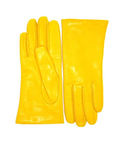 Sermoneta Gloves Guanto Nappa foderato cashmere Giallo Ocra Nuovo