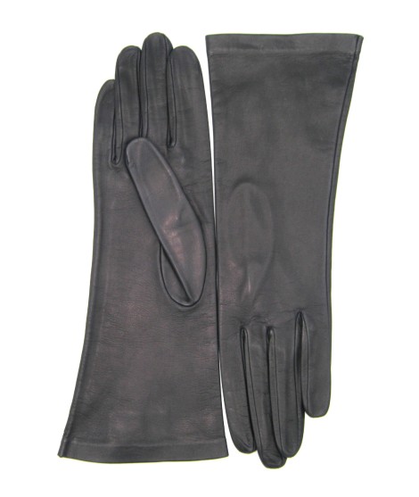 Sermoneta Gloves Guanto Nappa 4bt foderato seta Navy Prezzo Ridotto