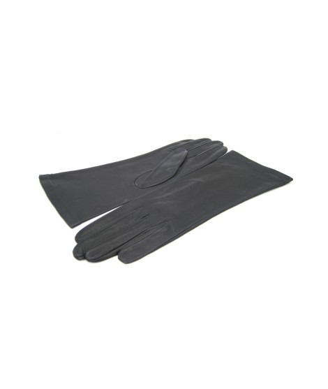 Sermoneta Gloves Guanto Nappa 4bt foderato seta Navy Prezzo Ridotto